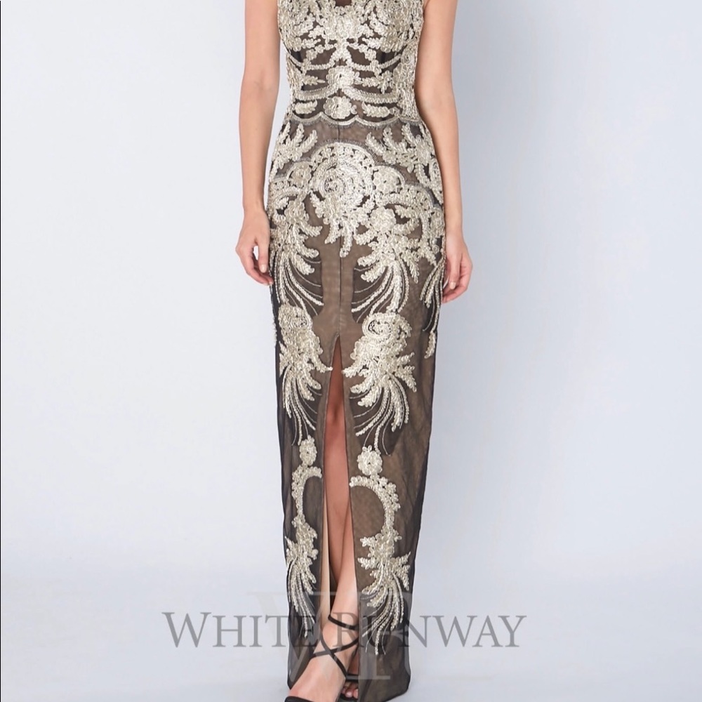 ✨HOST PICK✨ Jadore Gold Lace Mesh Formal Gown - Picture 5 of 9